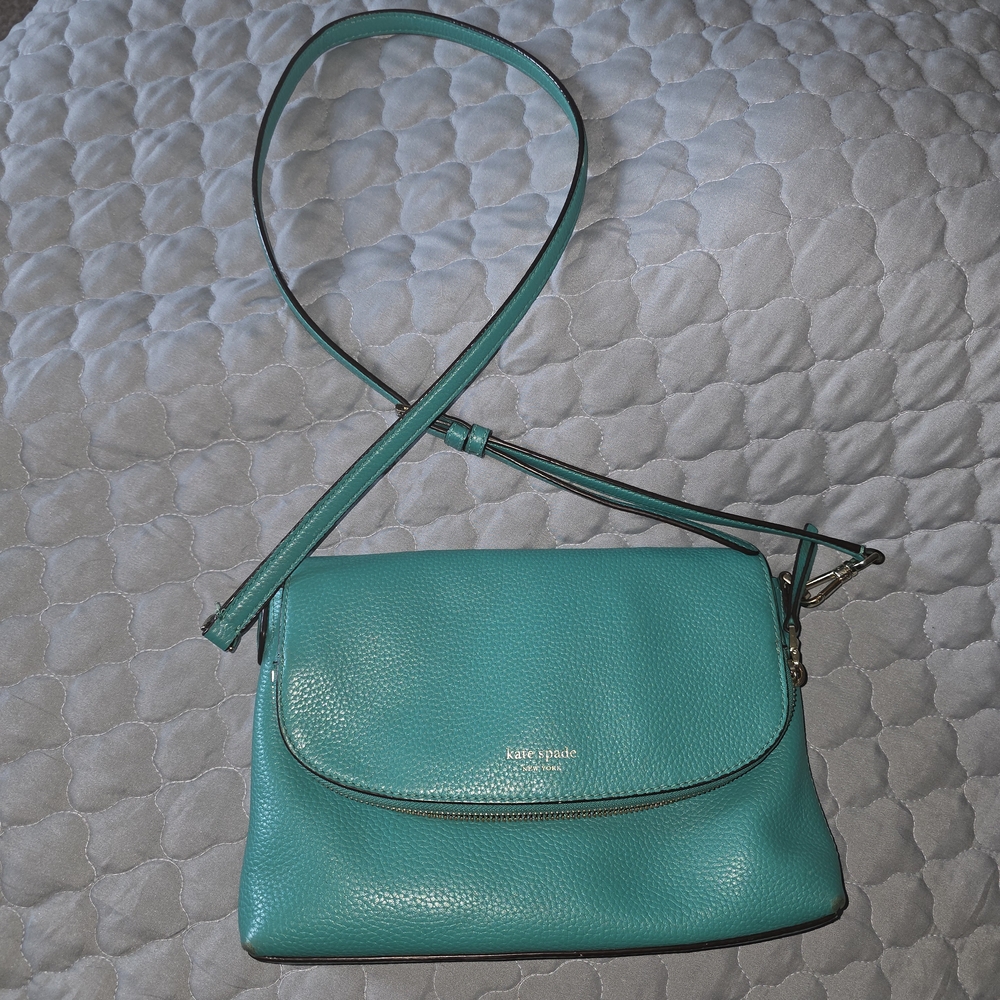 Kate Spade Turquoise Leather Crossbody Bag